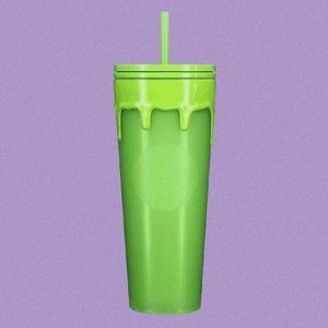 NWT Starbucks Halloween 2023 Slime Green Glow In The Dark Tumbler Cup 24oz